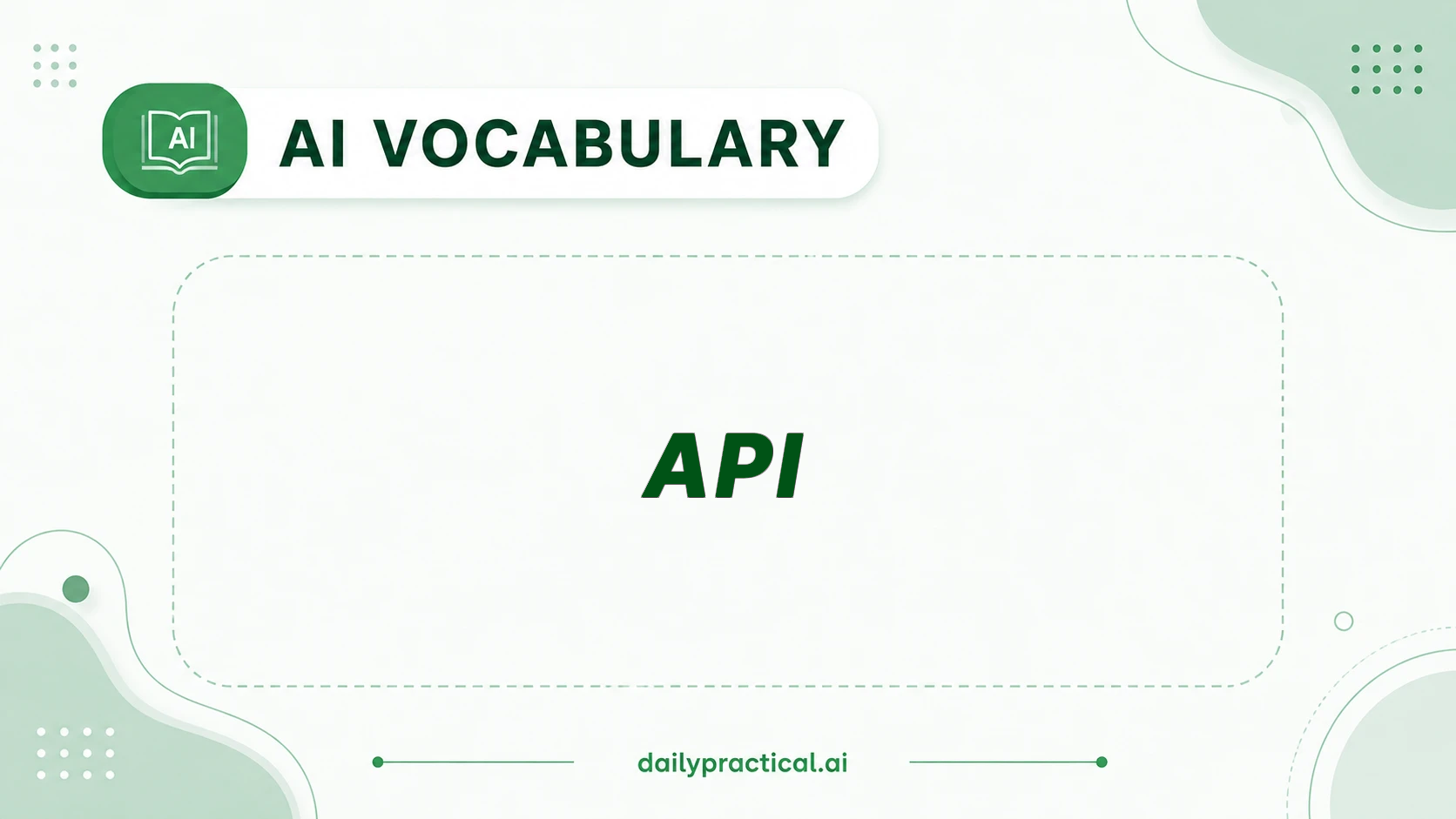 AI vocabulary - API