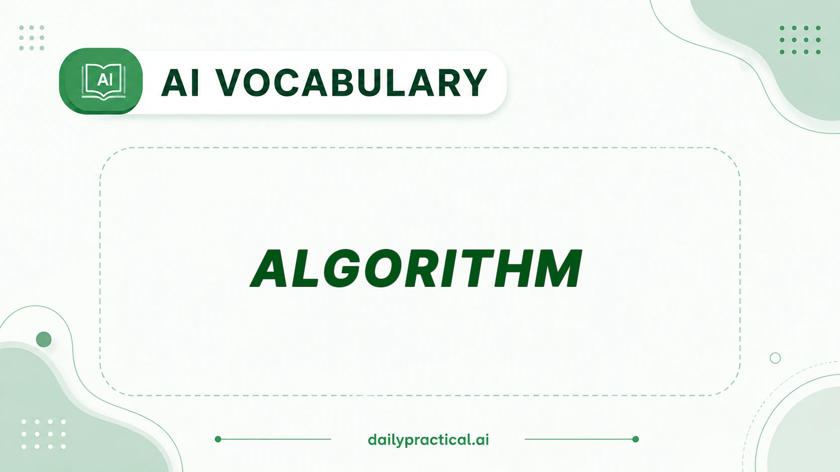 AI vocabulary - Algorithm