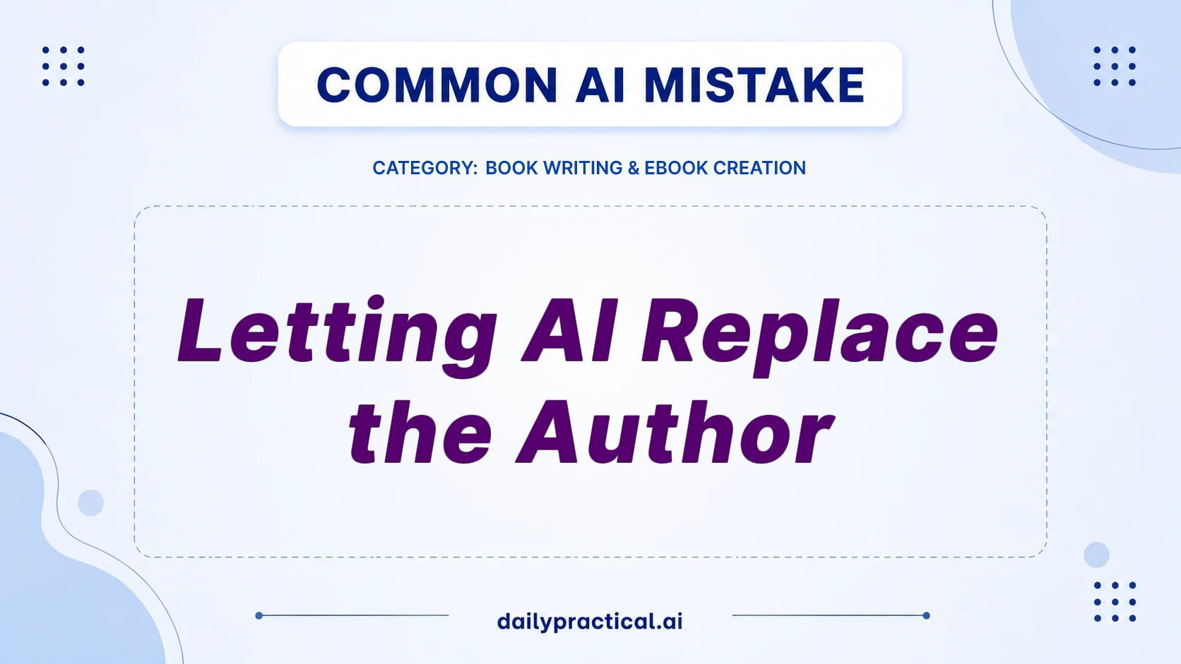 Stop Letting AI Replace the Author in Your Book