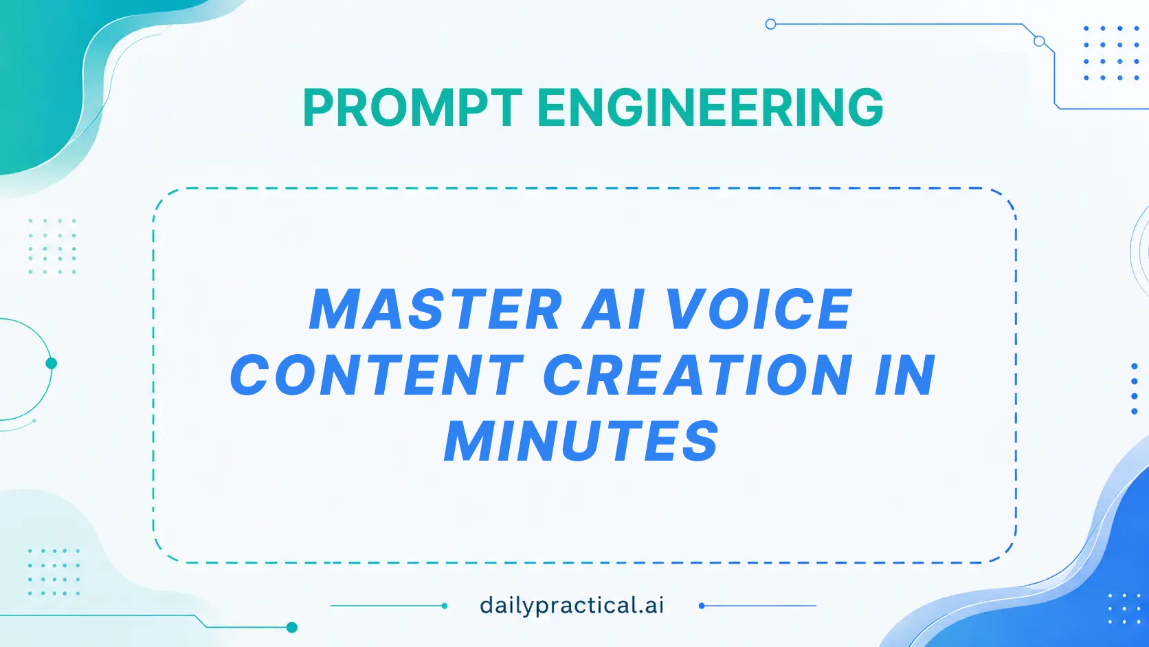 How to Prompt AI for Voice and Audio Content. Day #27