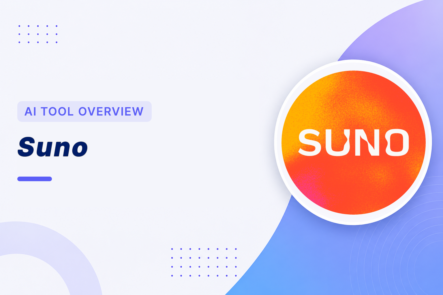 Suno Overview. AI music generator from text prompts