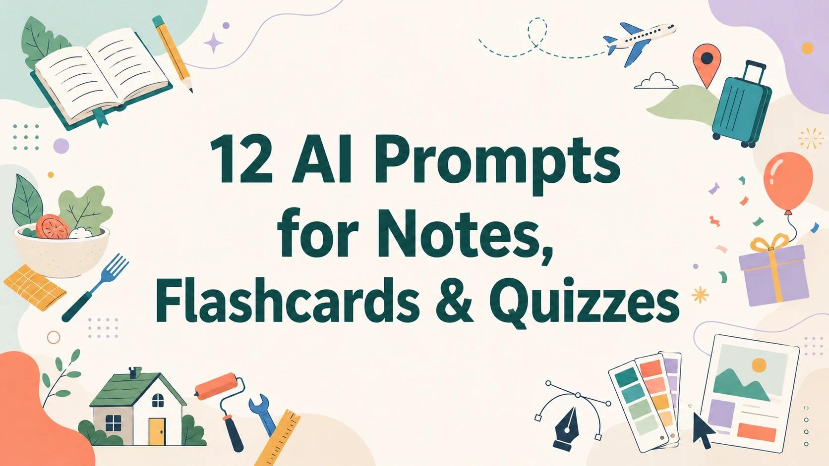 12 AI Prompts for Notes, Flashcards, Quizzes, and Revision